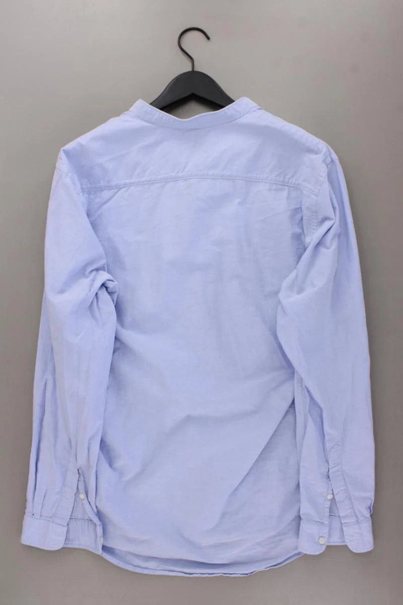 Zara Langarmhemd für Herren Gr. XL blau aus Baumwolle
