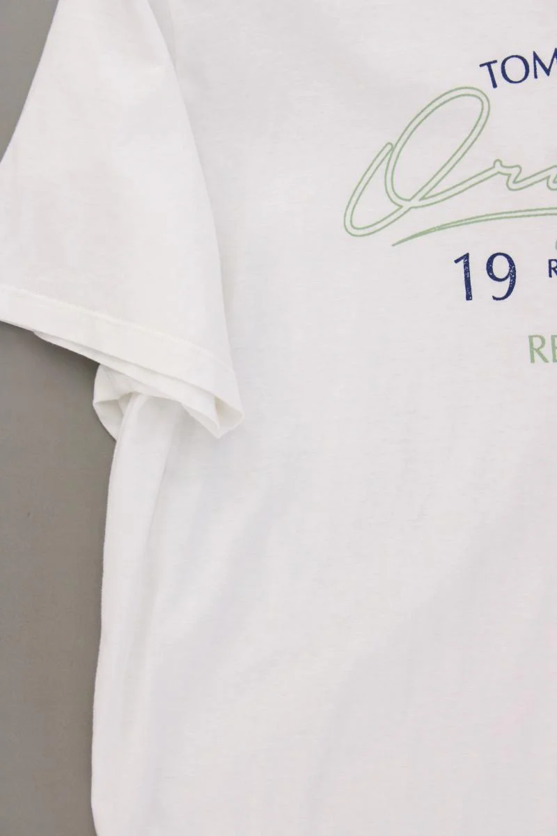 Tom Tailor Printshirt für Herren Gr. XXL Kurzarm weiß aus Baumwolle