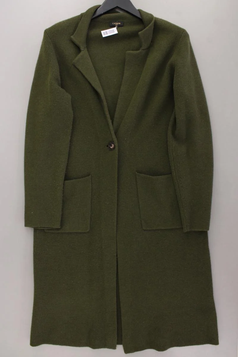 Catnoir Paris Strickjacke aus Wolle Gr. 40 Langarm olivgrün