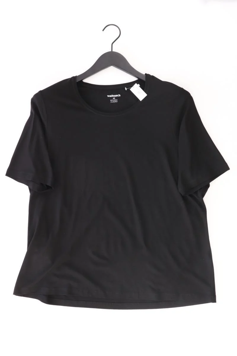 Walbusch T-Shirt Gr. 46 Kurzarm schwarz aus Viskose