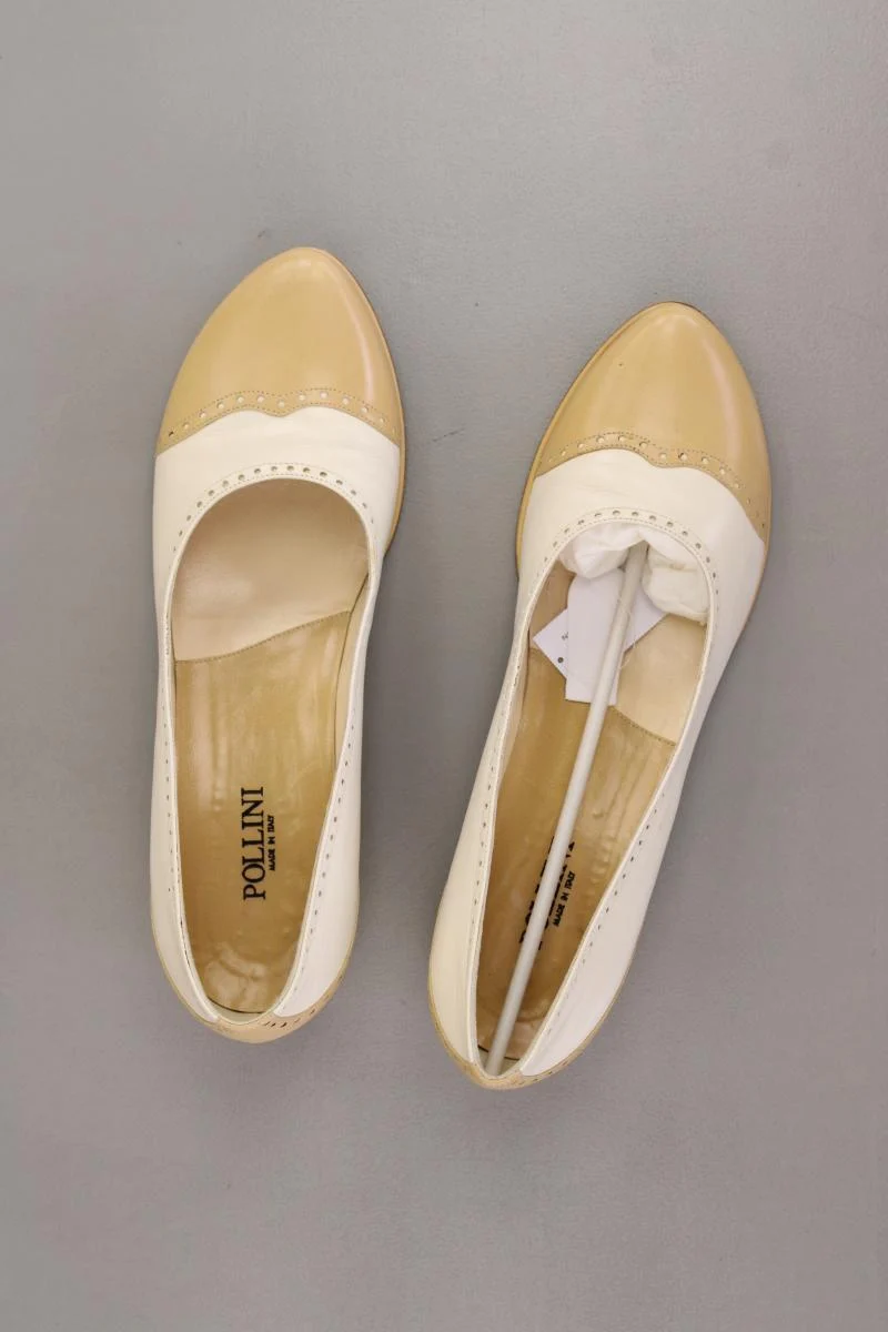 Pollini Pumps Gr. 40,5 creme aus Leder