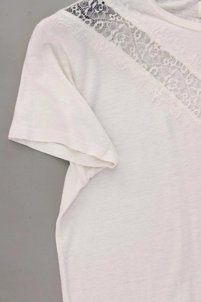Superdry T-Shirt Gr. 40 Kurzarm creme aus Leinen