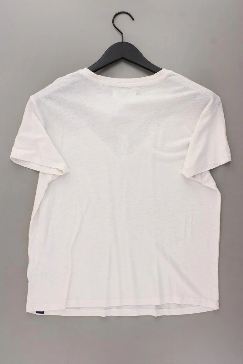 Superdry T-Shirt Gr. 40 Kurzarm creme aus Leinen