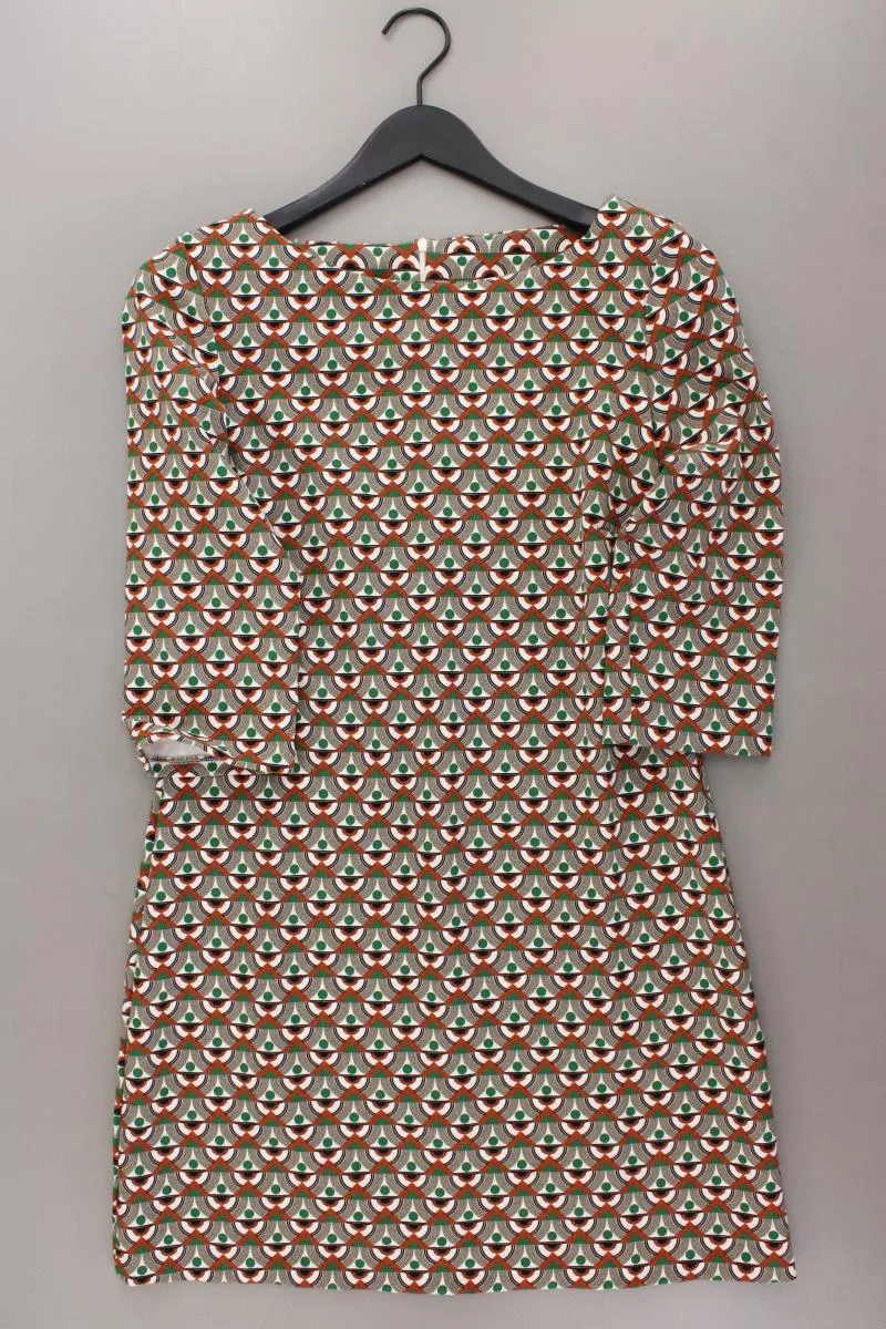 Midikleid Gr. L geometrisches Muster 3/4 Ärmel mehrfarbig aus Polyester