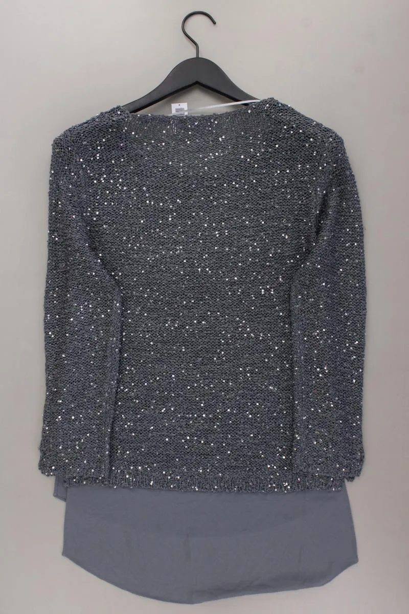 Haily's Pullover mit Pailletten Gr. L grau aus Polyester