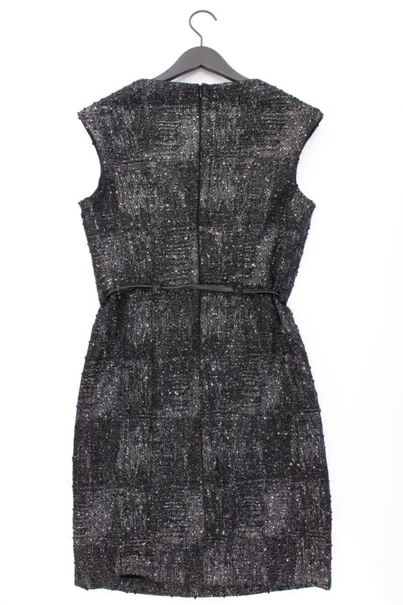 Esprit Bleistiftkleid Gr. L neuwertig mit Gürtel Kurzarm grau aus Polyester