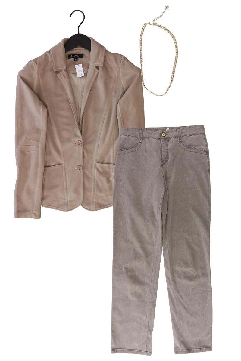 Second Hand Outfit Größe S mit comma, Jerseyblazer in Gr. 36 und Halskette