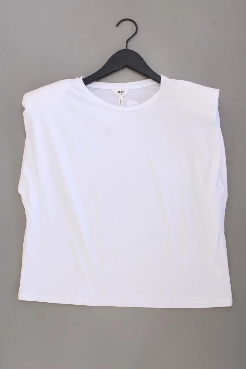 Object T-Shirt Gr. XL Kurzarm weiß aus Modal