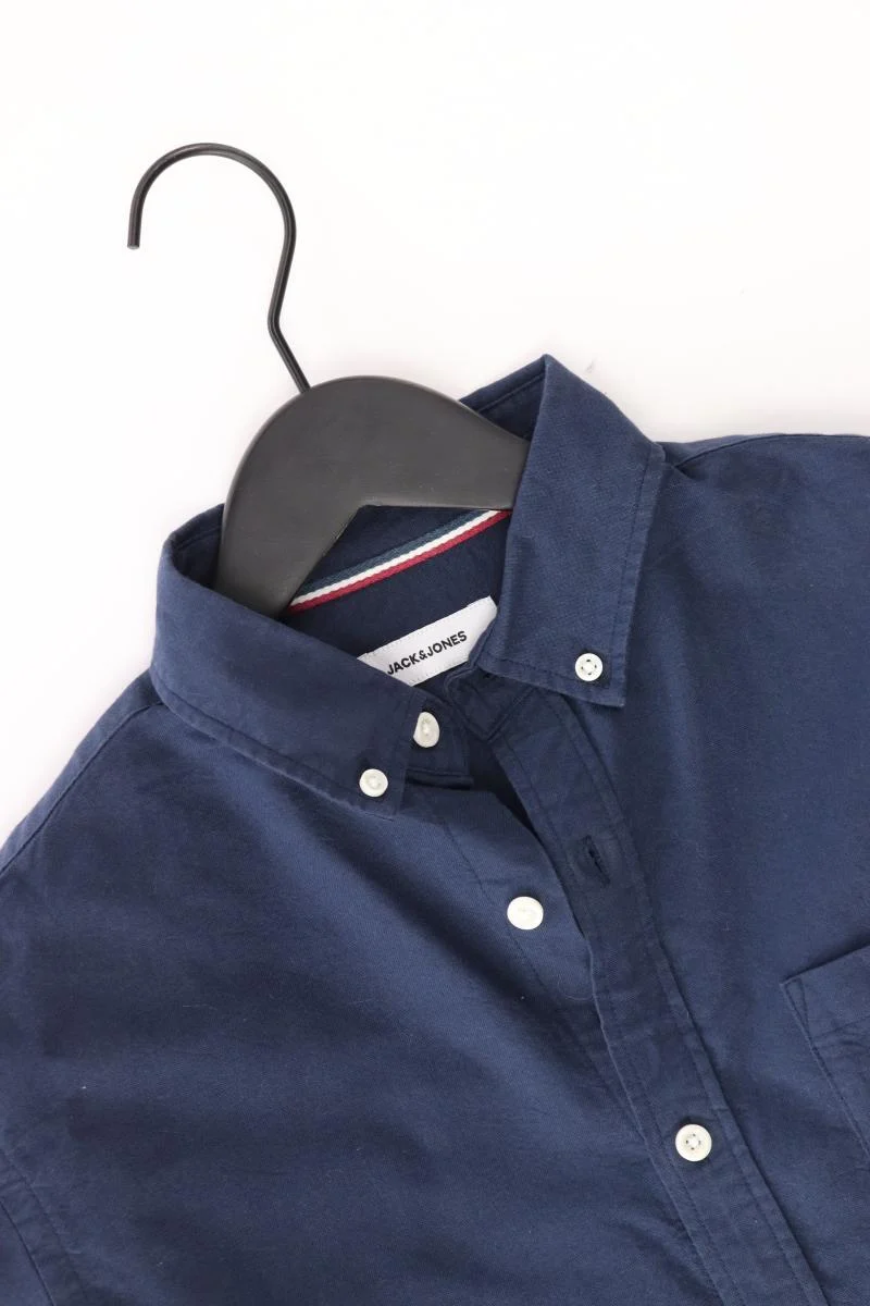 Jack & Jones Langarmhemd für Herren Gr. S neuwertig blau aus Baumwolle