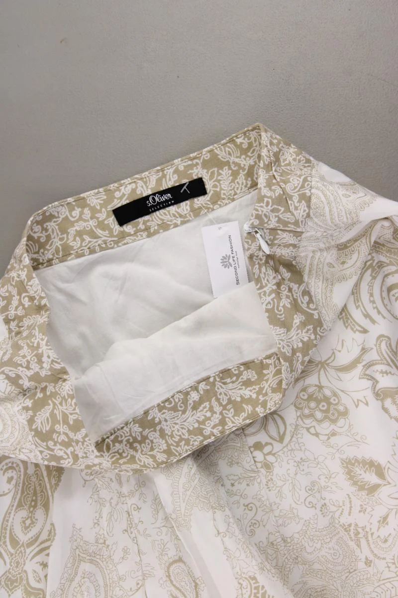 s.Oliver Selection Rock Gr. 36 mit Paisleymuster creme aus Baumwolle