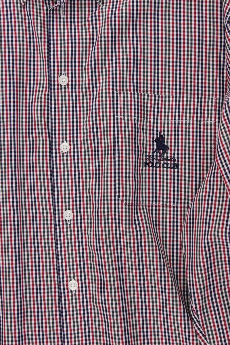 Polo Club Karohemd für Herren Gr. Hemdgröße 43/44 kariert Langarm mehrfarbig