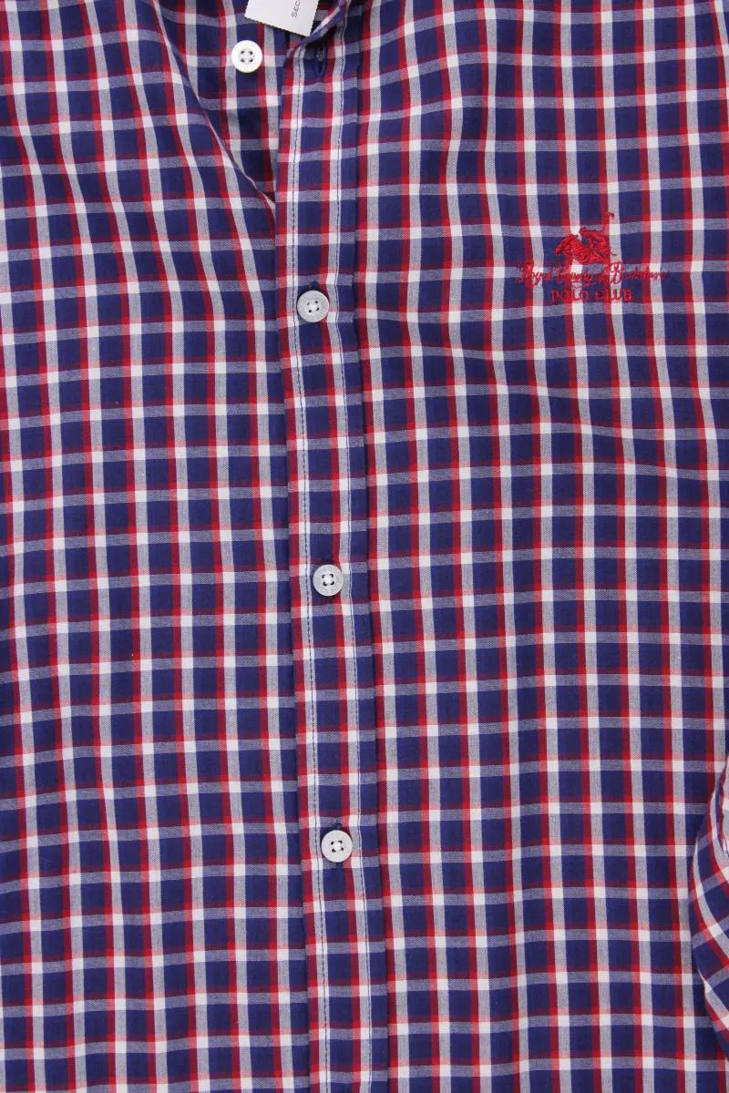 Polo Club Karohemd für Herren Gr. Hemdgröße 43/44 kariert Langarm mehrfarbig