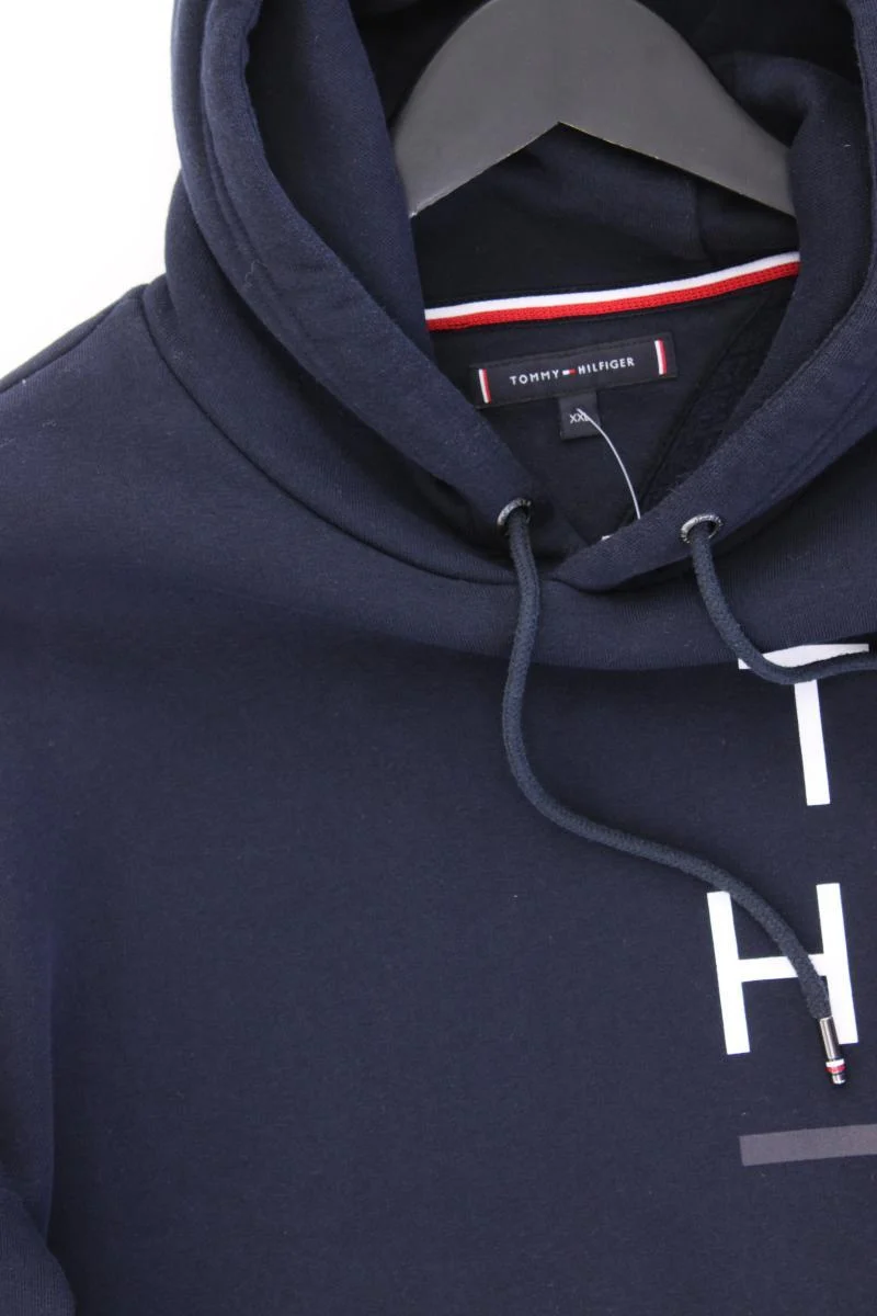 Tommy Hilfiger Hoodie für Herren Gr. XXL neuwertig blau aus Baumwolle