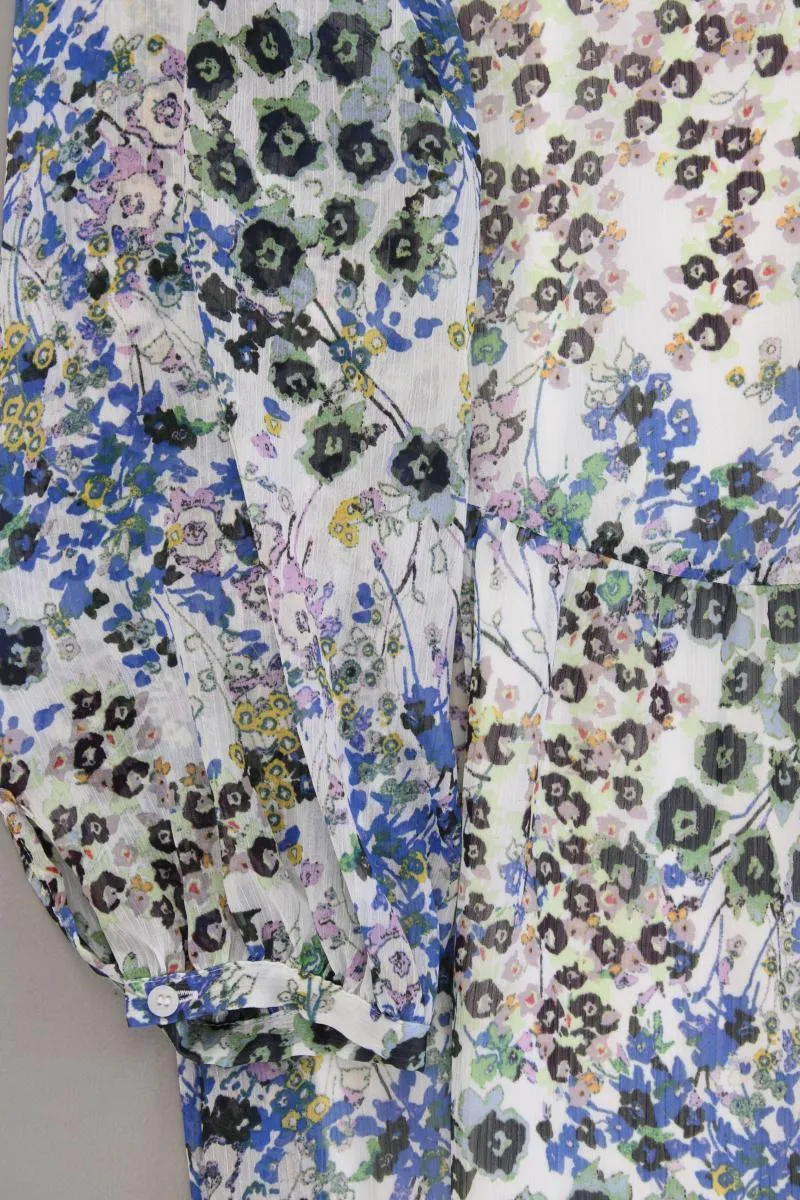 Esprit Langarmkleid Gr. XXL mit Blumenmuster mehrfarbig