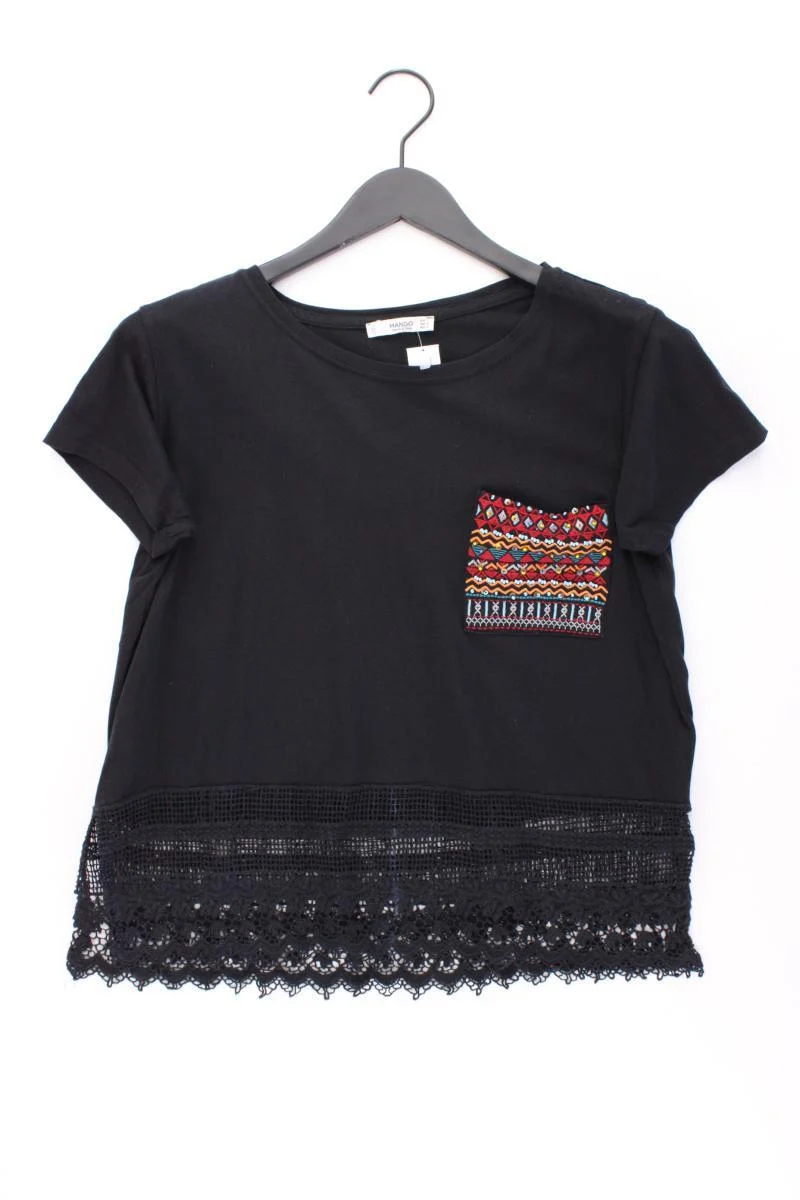 Mango T-Shirt Gr. L Kurzarm schwarz