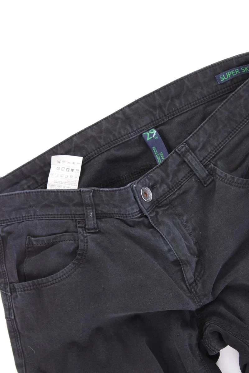 United Colors of Benetton Five-Pocket-Hose Gr. W29 schwarz aus Baumwolle