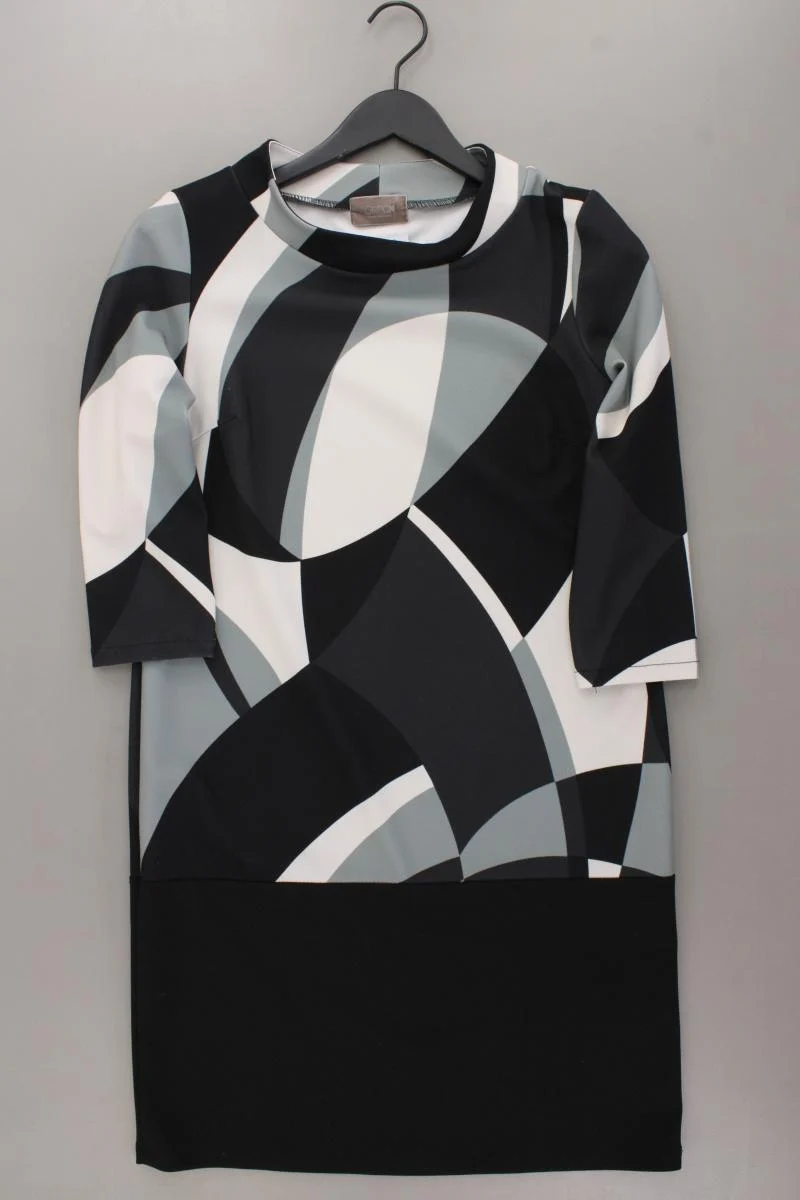 Cartoon Midikleid Gr. 38 geometrisches Muster 3/4 Ärmel mehrfarbig aus Polyester