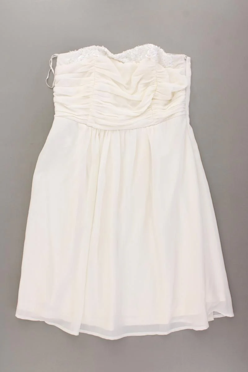 Vila Bandeaukleid Gr. S Ärmellos creme aus Polyester