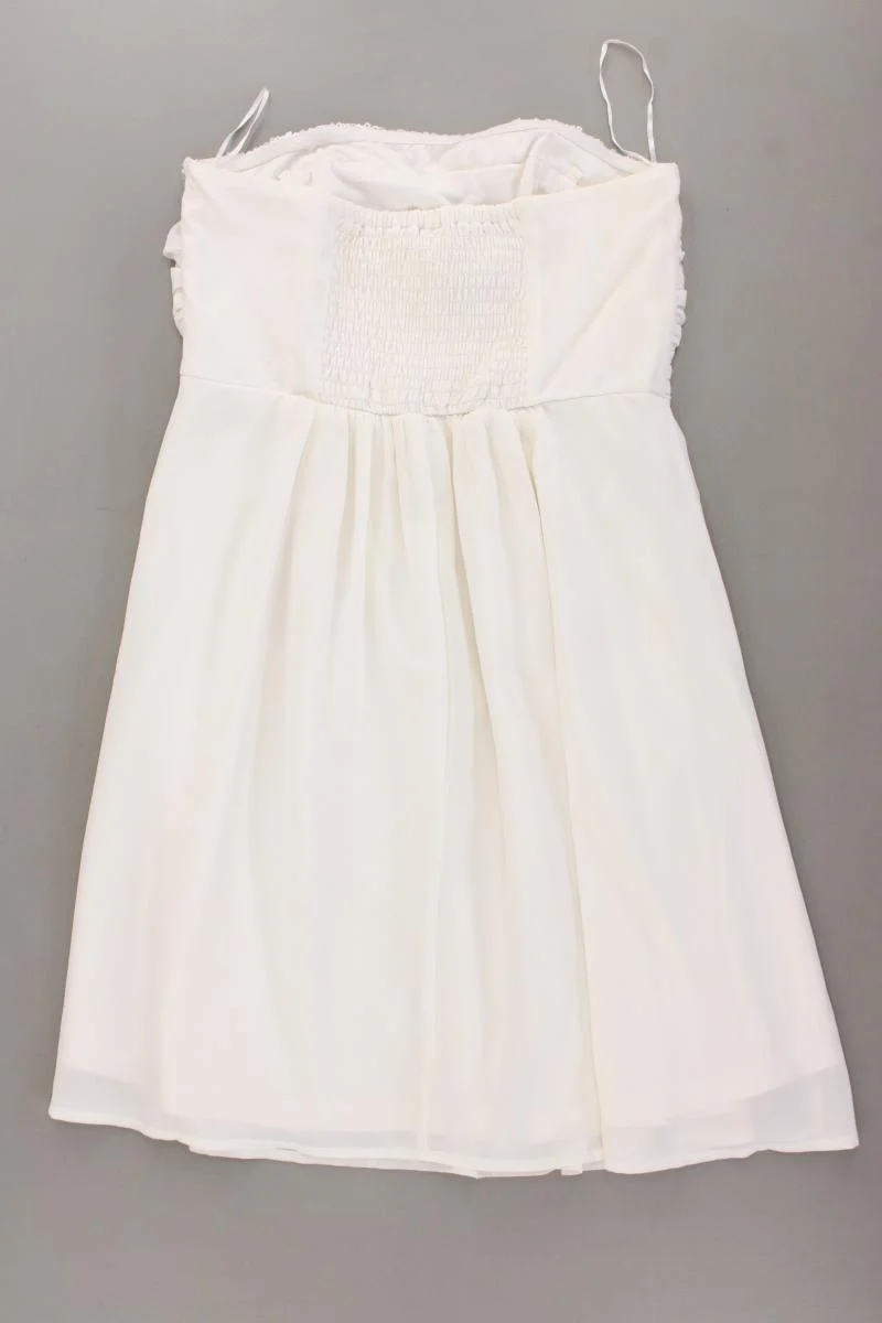 Vila Bandeaukleid Gr. S Ärmellos creme aus Polyester