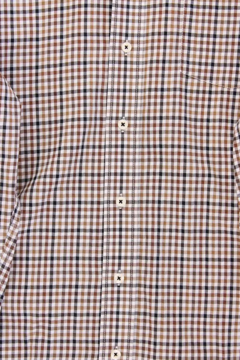 Casa Moda Karohemd für Herren Gr. Hemdgröße 39/40 kariert Langarm braun