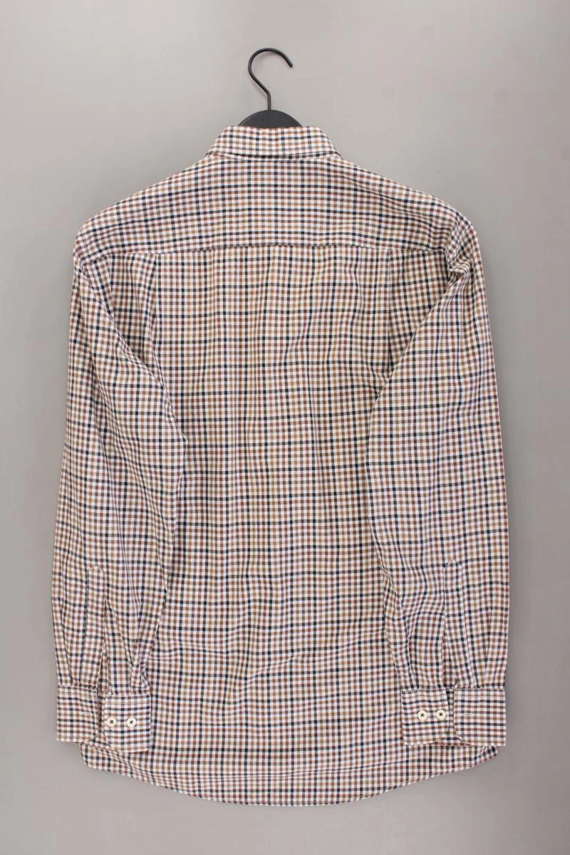 Casa Moda Karohemd für Herren Gr. Hemdgröße 39/40 kariert Langarm braun