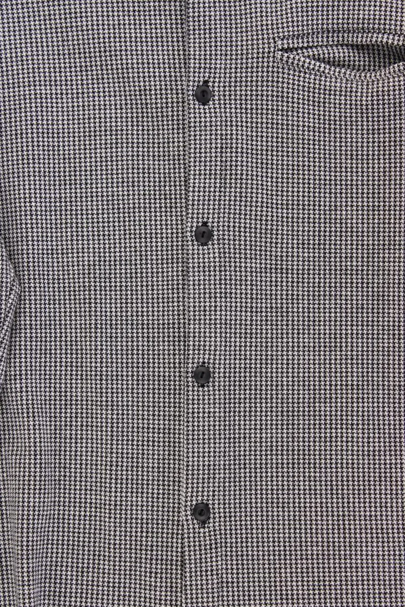 WE Fashion Langarmhemd für Herren Gr. XL hahnentritt grau aus Baumwolle