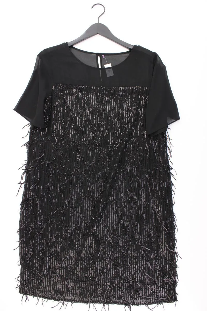 Abendkleid Gr. L Kurzarm mit Pailletten schwarz