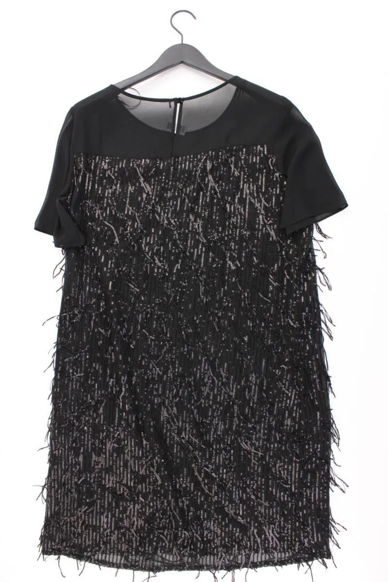 Abendkleid Gr. L Kurzarm mit Pailletten schwarz
