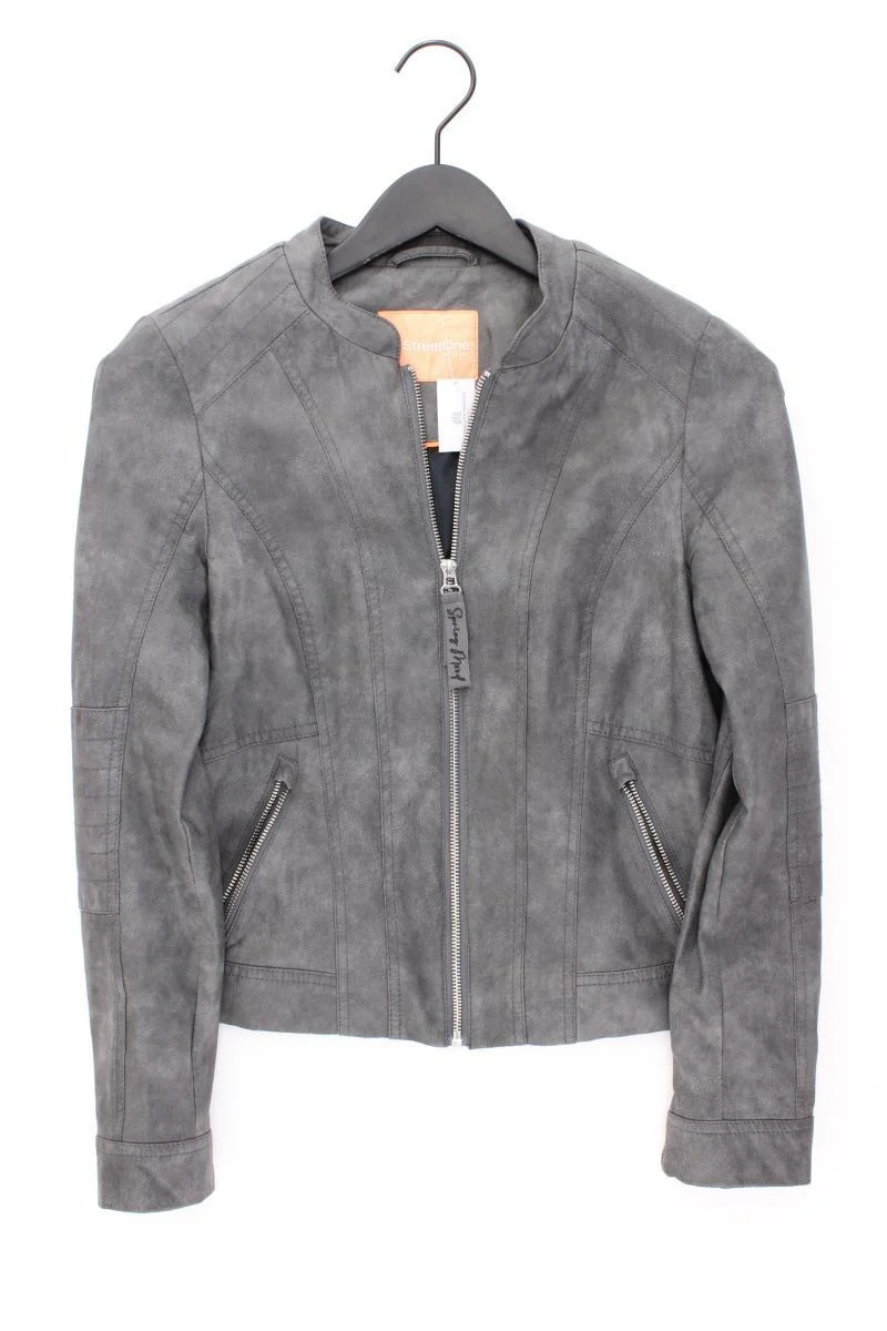 Street One Kunstlederjacke Gr. 34 grau aus Viskose
