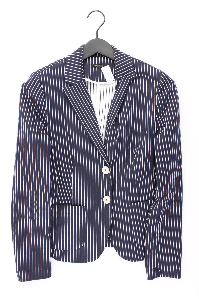More&More Regular Blazer Gr. 40 gestreift blau aus Baumwolle