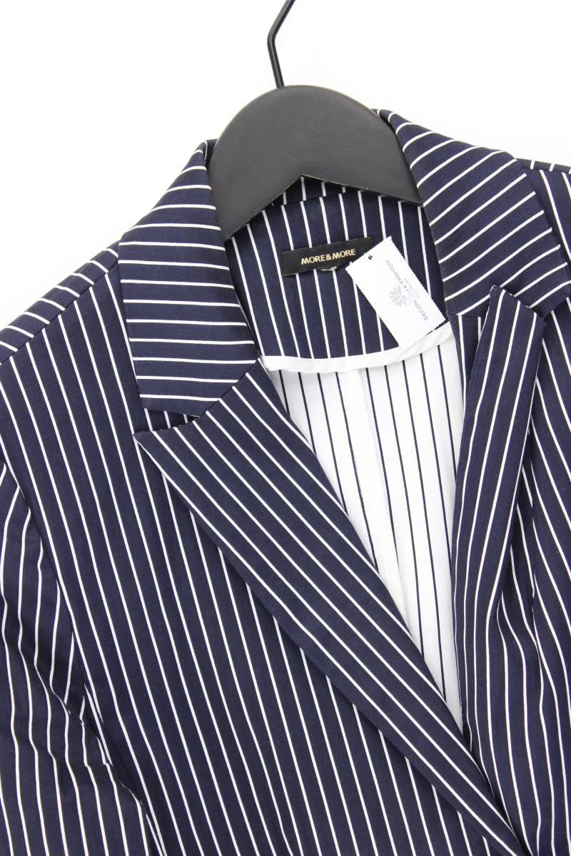 More&More Regular Blazer Gr. 40 gestreift blau aus Baumwolle