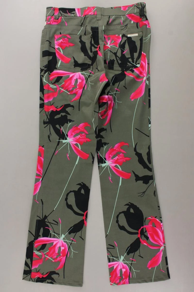 Brax Hose Gr. 36 mit Blumenmuster olivgrün