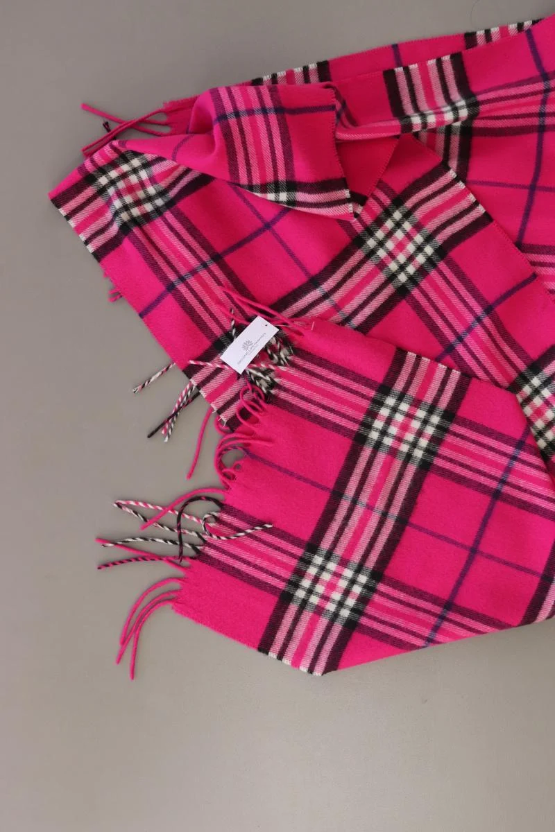 Schal geometrisches Muster pink