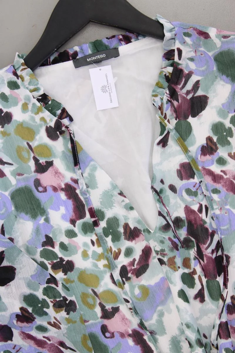 Montego Chiffonkleid Gr. 46 Langarm mehrfarbig