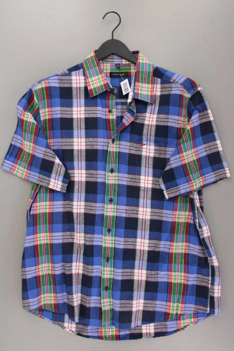 Jupiter Karohemd für Herren Gr. Hemdgröße 43/44 kariert Kurzarm Vintage
