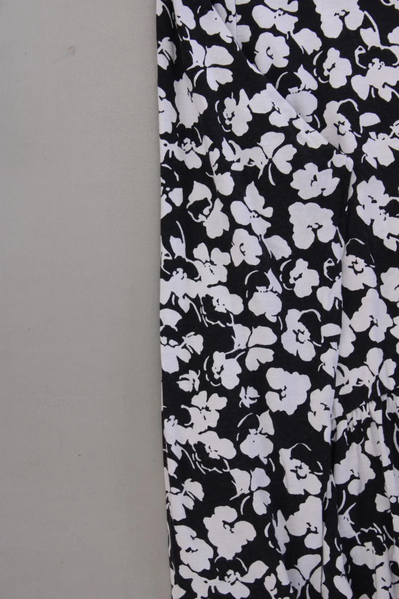 Asos Jerseykleid Gr. 44 mit Blumenmuster Langarm grau
