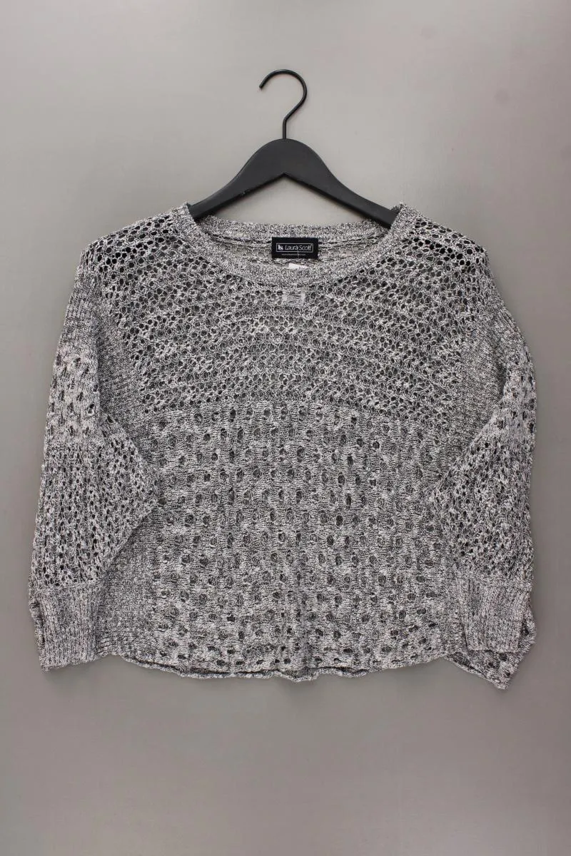 Laura Scott Crop Pullover Gr. 32/34 grau aus Polyacryl