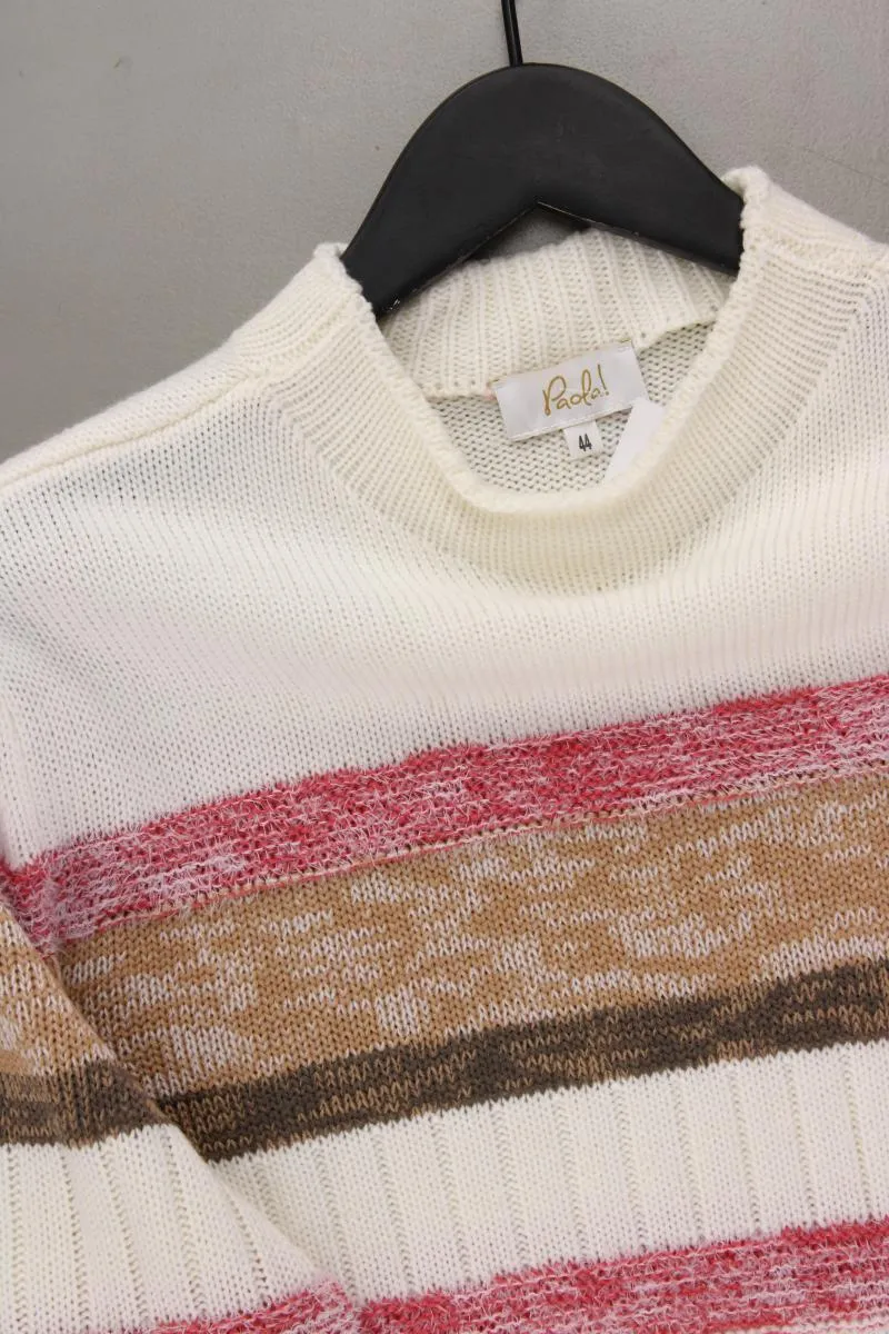 Paola Grobstrickpullover Gr. 44 neuwertig creme aus Polyacryl