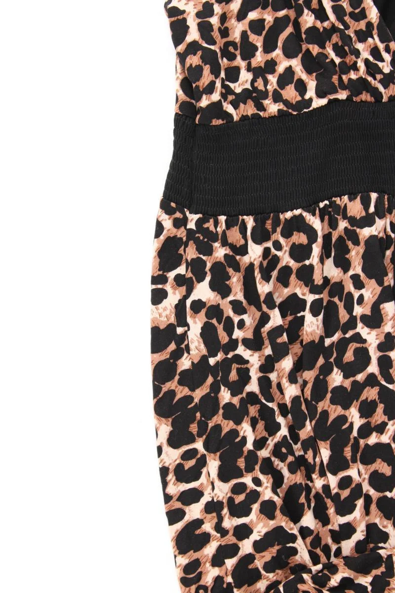 Lascana Trägerkleid Gr. 34 mit Tierdruck neu mit Etikett schwarz aus Viskose