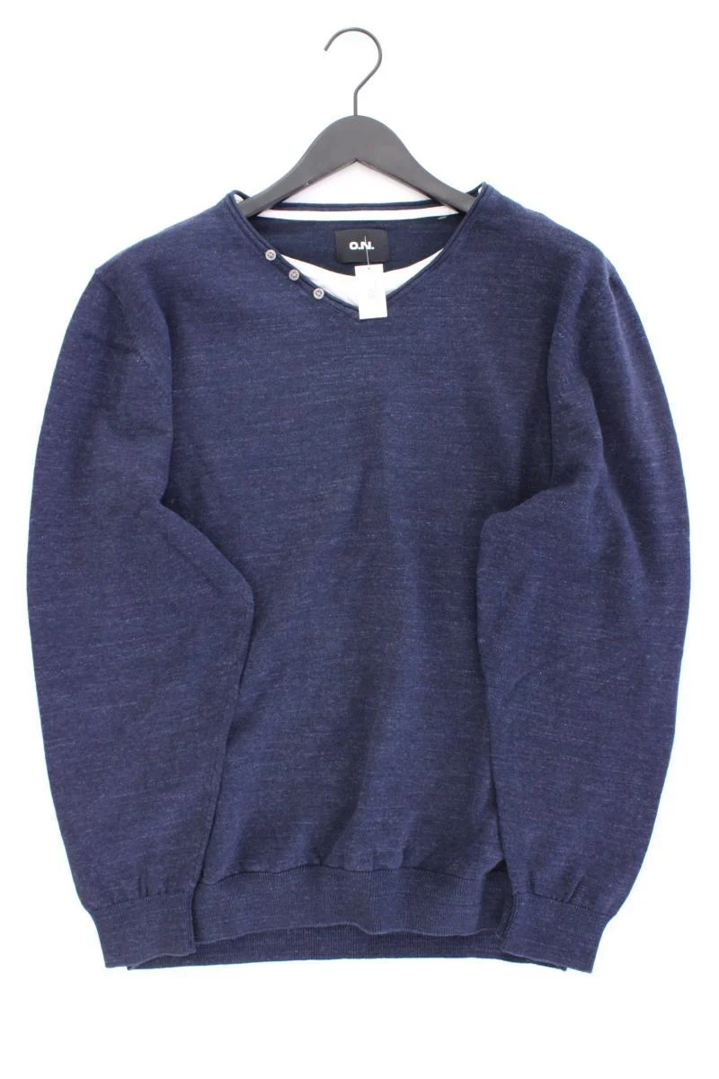 Feinstrickpullover für Herren Gr. XL blau
