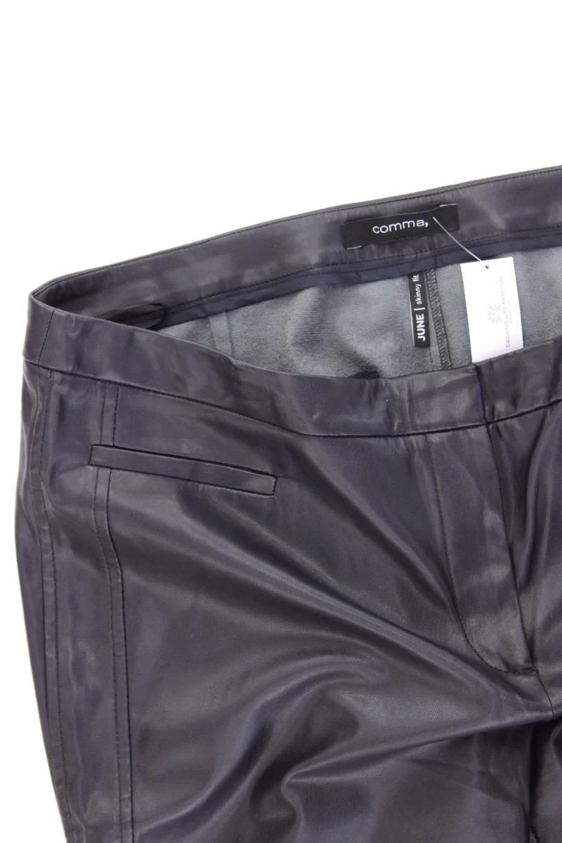 comma, Kunstlederhose Gr. 42 schwarz aus Polyester