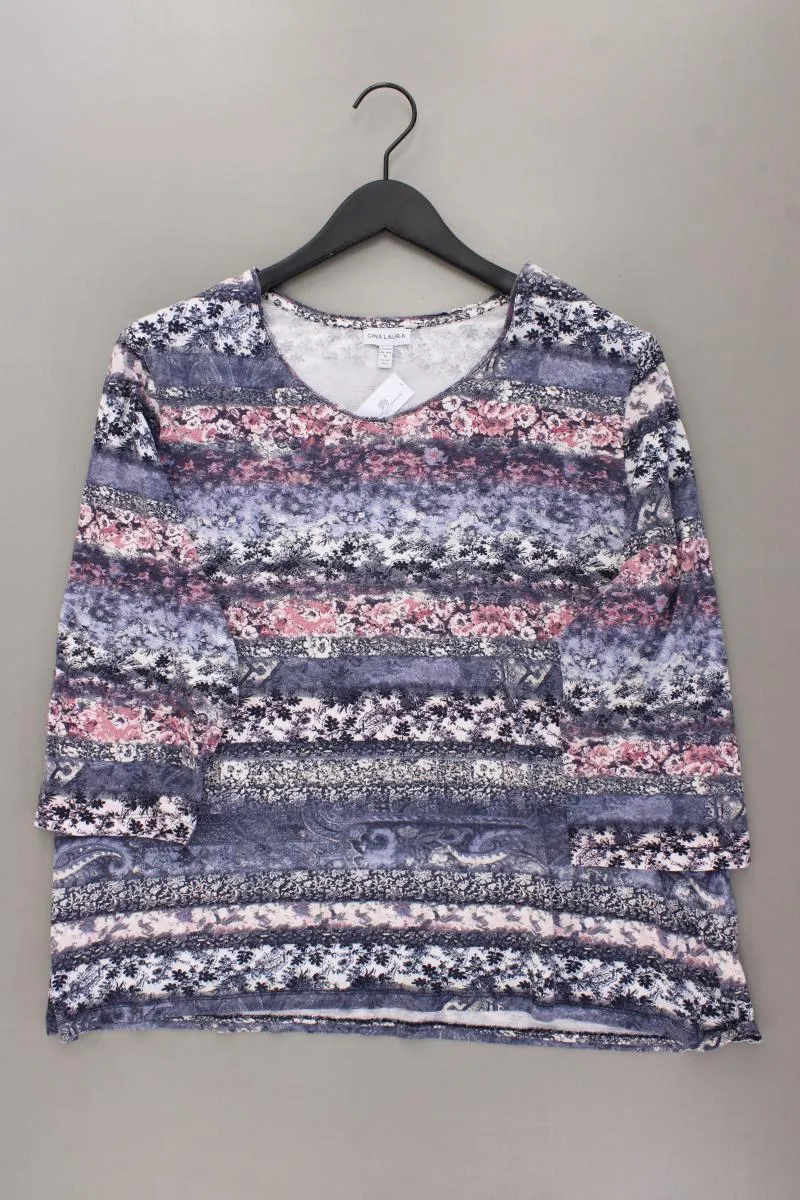 Gina Laura Printshirt Gr. 48/50 3/4 Ärmel mehrfarbig aus Viskose
