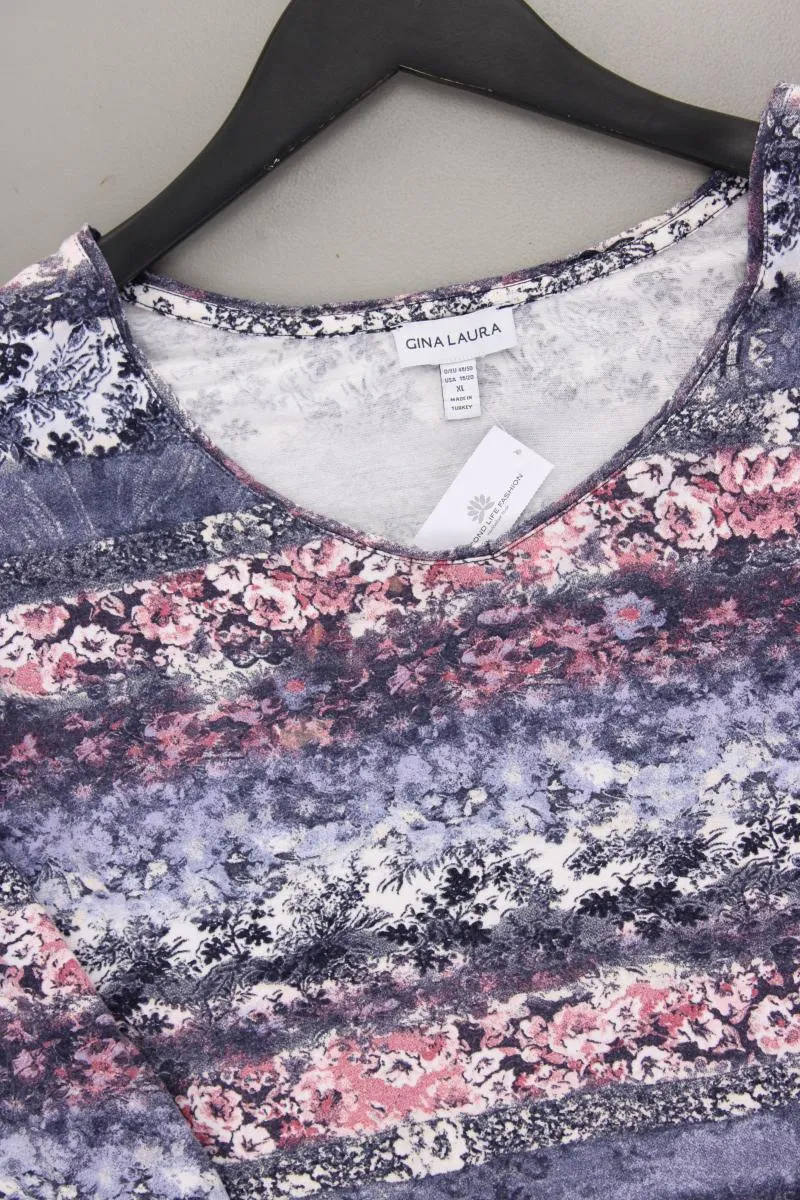 Gina Laura Printshirt Gr. 48/50 3/4 Ärmel mehrfarbig aus Viskose