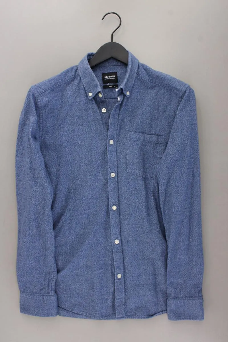 ONLY & SONS Langarmhemd für Herren Gr. M blau