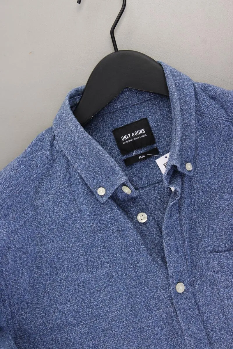 ONLY & SONS Langarmhemd für Herren Gr. M blau