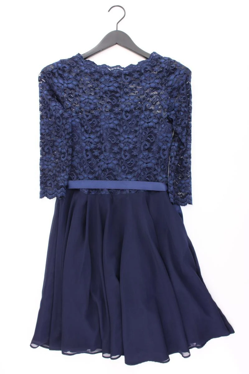 Swing Abendkleid Gr. 38 neuwertig 3/4 Ärmel blau aus Polyester