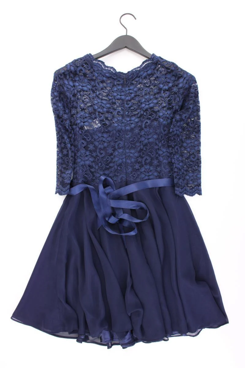 Swing Abendkleid Gr. 38 neuwertig 3/4 Ärmel blau aus Polyester