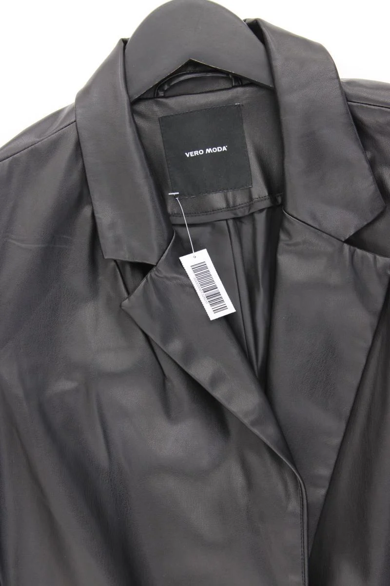 Vero Moda Kunstlederblazer Gr. M schwarz aus Polyester