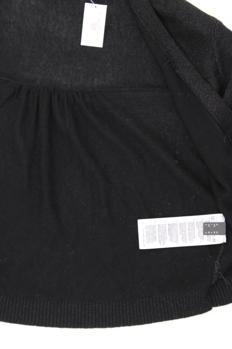 Esprit Bolero Jäckchen Gr. M Kurzarm mit Glitzer schwarz aus Viskose