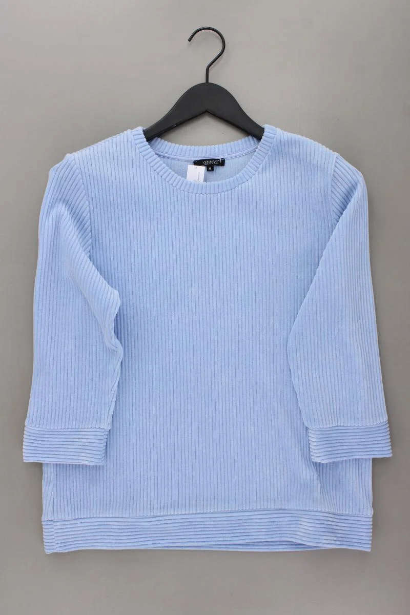 Kenny S. Feinstrickpullover Gr. 36 blau aus Baumwolle